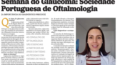 Semana do Glaucoma: Sociedade Portuguesa de Oftalmologia