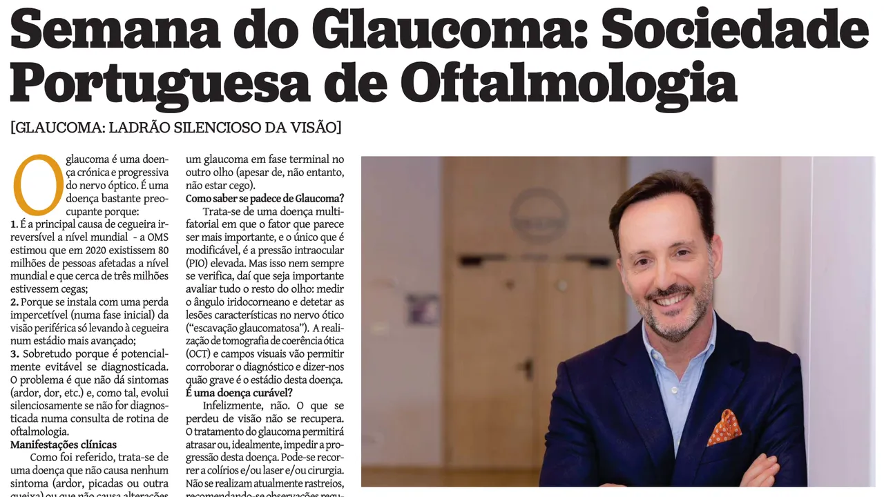 Semana do Glaucoma: Sociedade Portuguesa de Oftalmologia